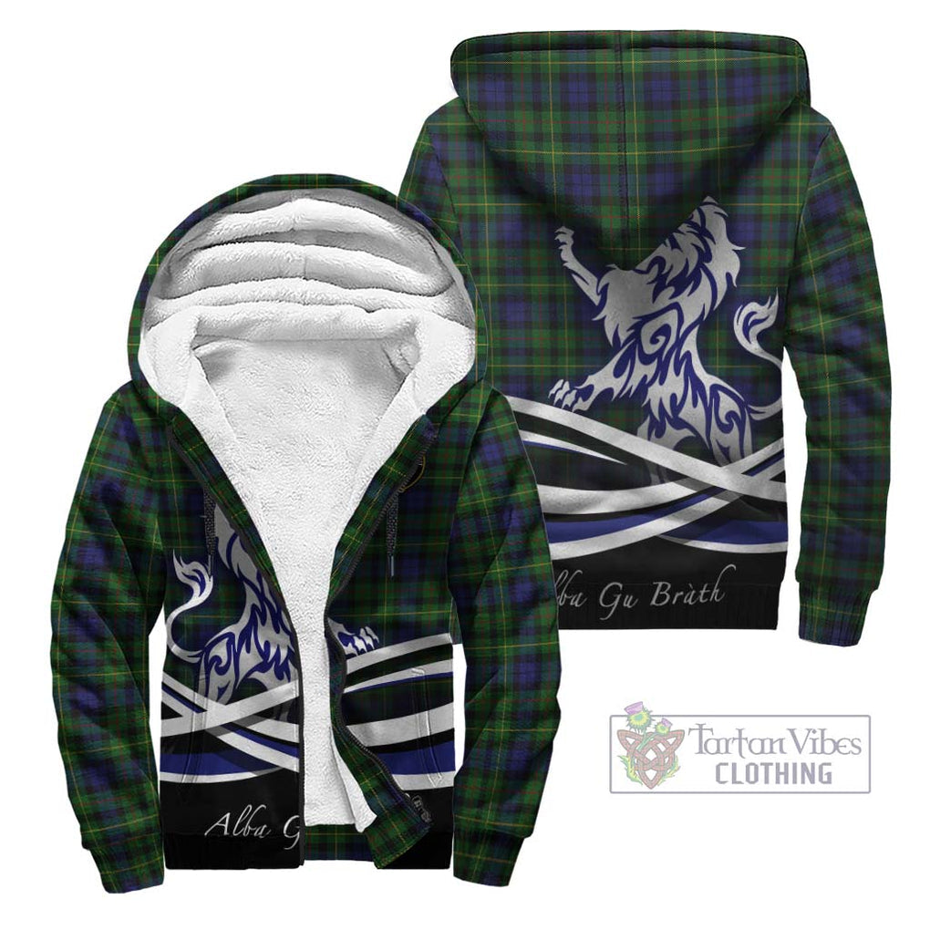 Rollo Tartan Sherpa Hoodie with Alba Gu Brath Regal Lion Emblem Unisex - Tartan Vibes Clothing