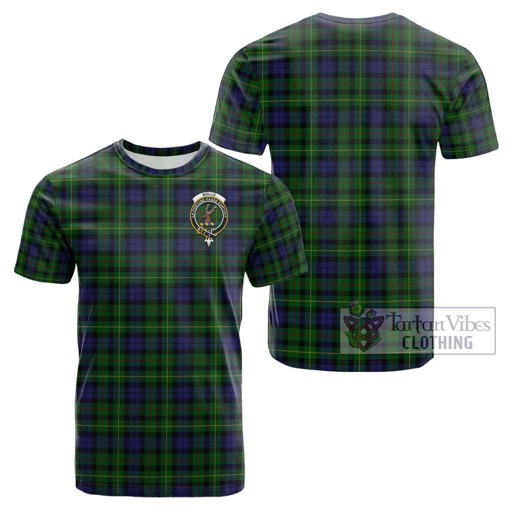 Rollo Tartan Cotton T-Shirt with Family Crest Kid's Shirt - Tartanvibesclothing Shop