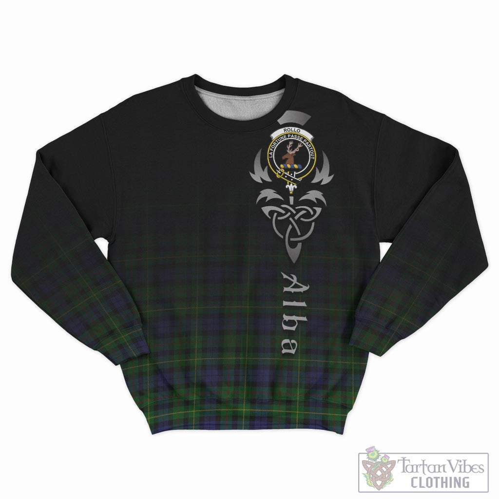 Tartan Vibes Clothing Rollo Tartan Sweatshirt Featuring Alba Gu Brath Family Crest Celtic Inspired