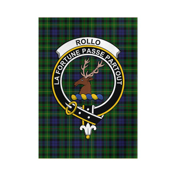 Rollo Tartan Garden Flag with Family Crest