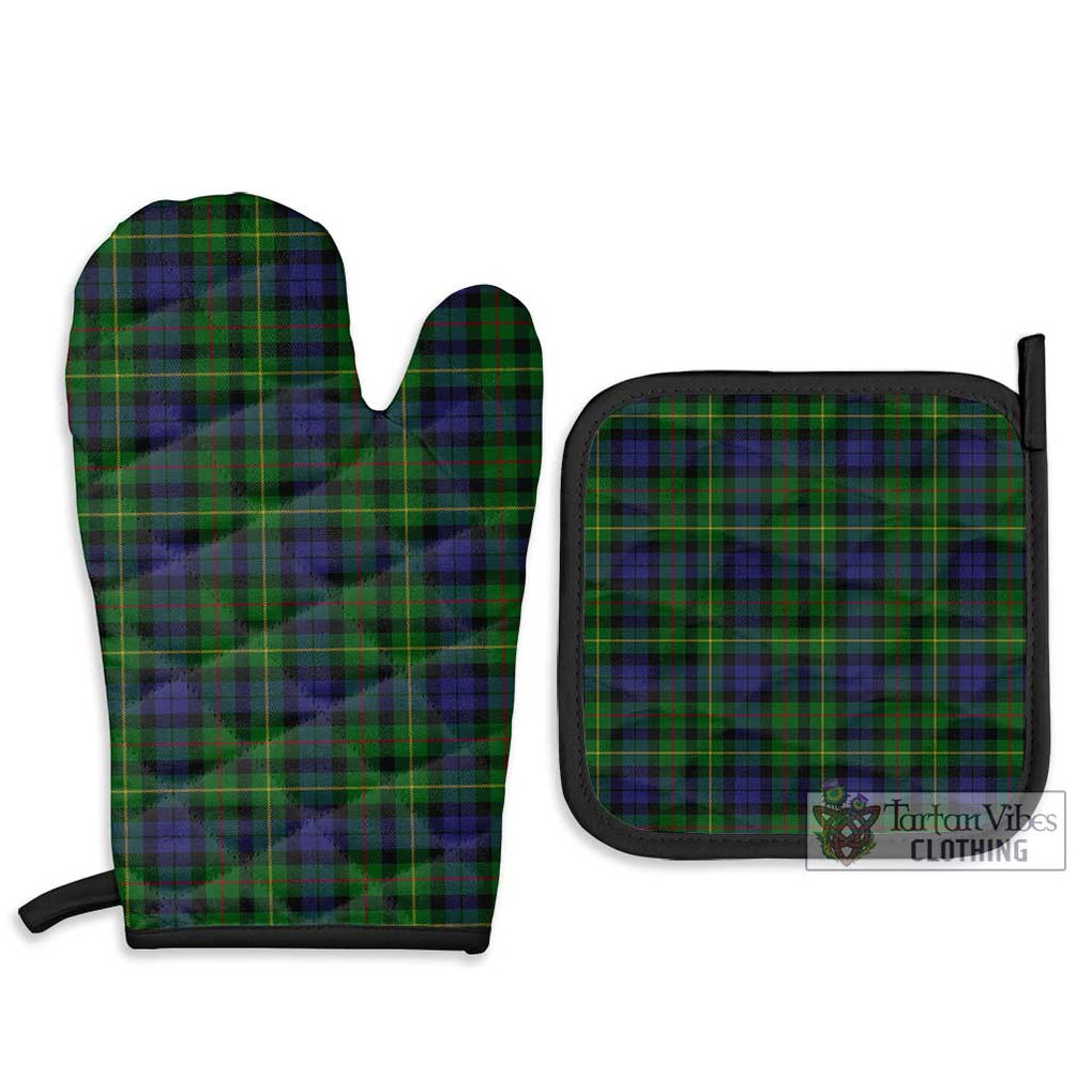 Rollo Tartan Combo Oven Mitt & Pot-Holder Combo 1 Oven Mitt & 2 Pot-Holder Black - Tartan Vibes Clothing