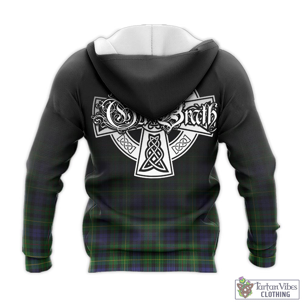 Tartan Vibes Clothing Rollo Tartan Knitted Hoodie Featuring Alba Gu Brath Family Crest Celtic Inspired