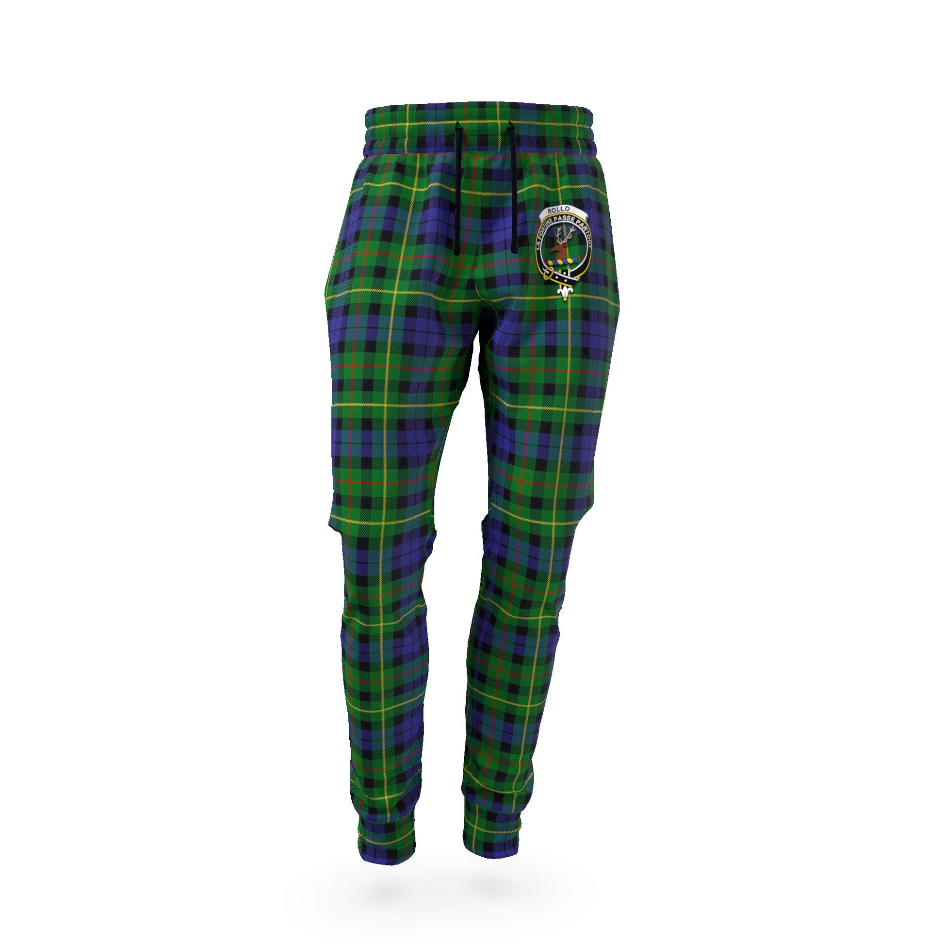 Rollo Tartan Joggers Pants with Family Crest - Tartan Vibes Clothing