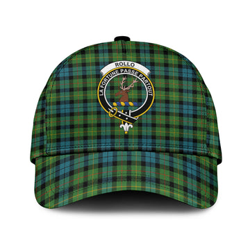 Rollo Ancient Tartan Classic Cap with Family Crest