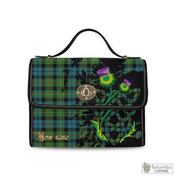 Rollo Ancient Tartan Waterproof Canvas Bag with Scotland Map and Thistle Celtic Accents