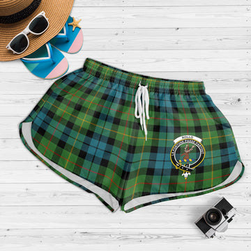 Rollo Ancient Tartan Womens Shorts with Family Crest