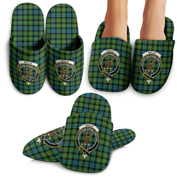 Rollo Ancient Tartan Home Slippers with Family Crest