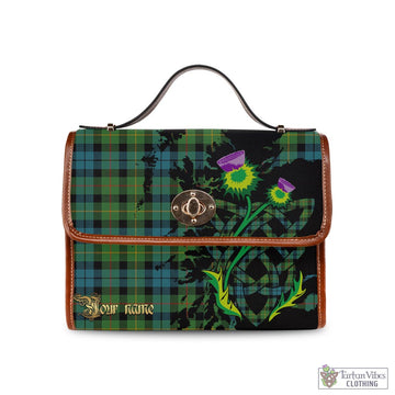 Rollo Ancient Tartan Waterproof Canvas Bag with Scotland Map and Thistle Celtic Accents