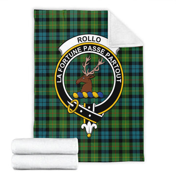 Rollo Ancient Tartan Blanket with Family Crest