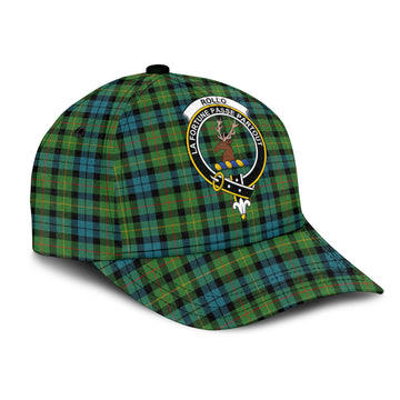 Rollo Ancient Tartan Classic Cap with Family Crest
