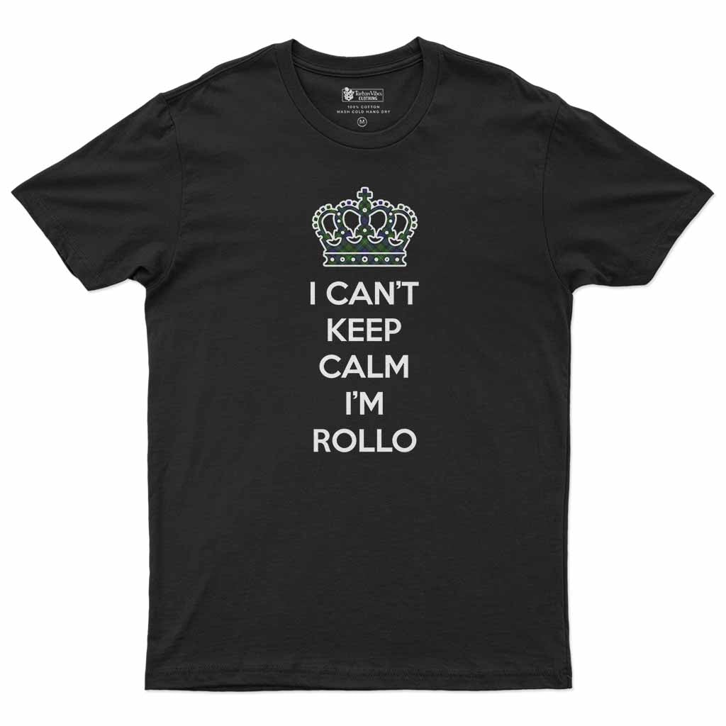 Rollo Can't Keep Calm Men's T-Shirt Black - Tartan Vibes Clothing