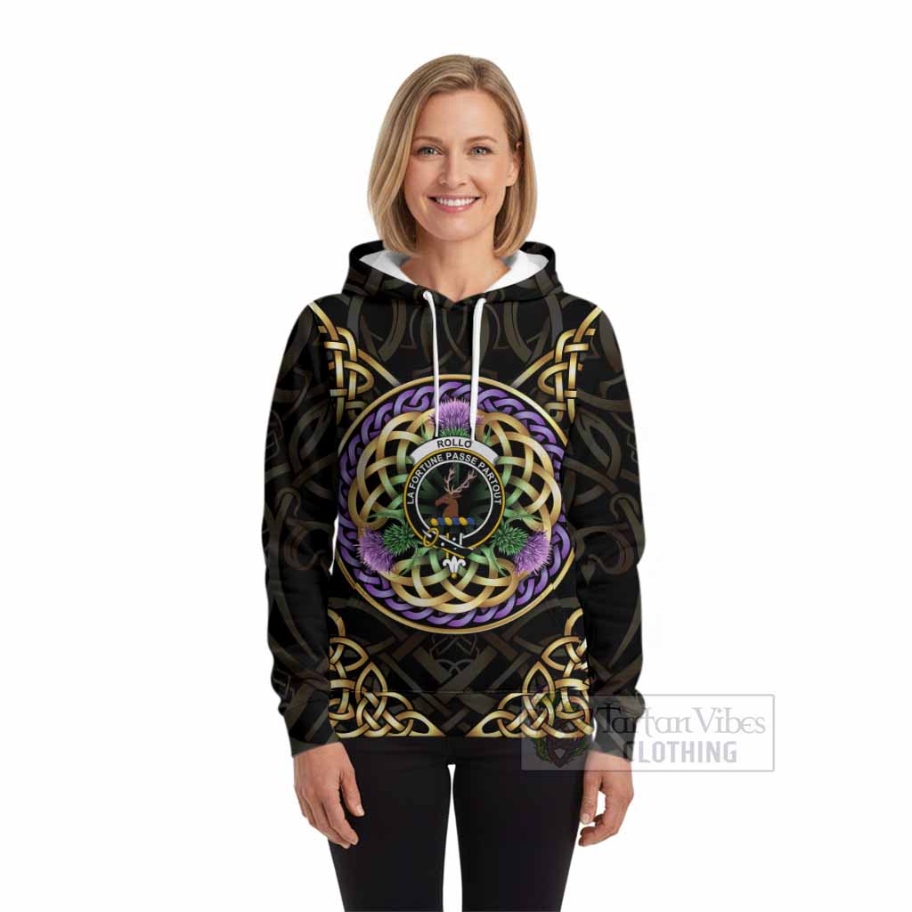 Rollo Clan Crest Hoodie Celtic Scottish Thistle - Tartan Vibes Clothing