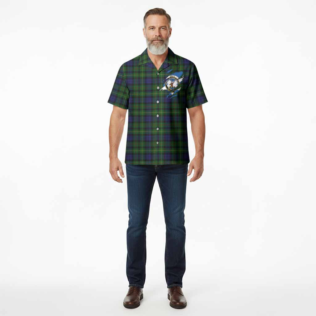 Rollo Clan Crest In Me Tartan Hawaiian Shirt Scotland Flag Style