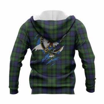 Rollo Clan Crest In Me Tartan Knitted Hoodie Scotland Flag Style