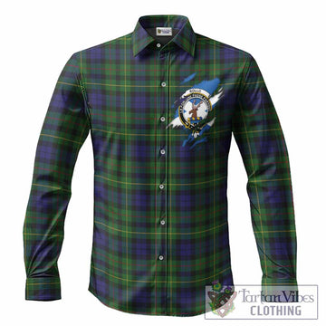 Rollo Clan Crest In Me Tartan Long Sleeve Button Shirts Scotland Flag Style
