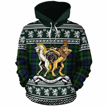 Rollo Clan Tartan Crest Christmas Cotton Hoodie Coat of Arms Funny Style