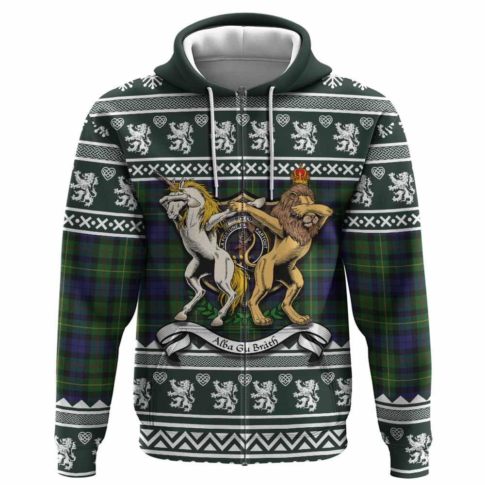 Rollo Clan Tartan Crest Christmas Hoodie Coat of Arms Funny Style - Tartan Vibes Clothing