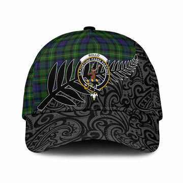 Rollo Crest Tartan Classic Cap with New Zealand Silver Fern Half Style