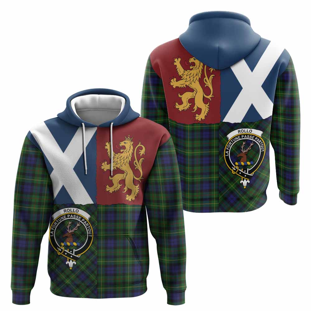 Rollo Crest Tartan Hoodie with Lion Rampant Saltire Style