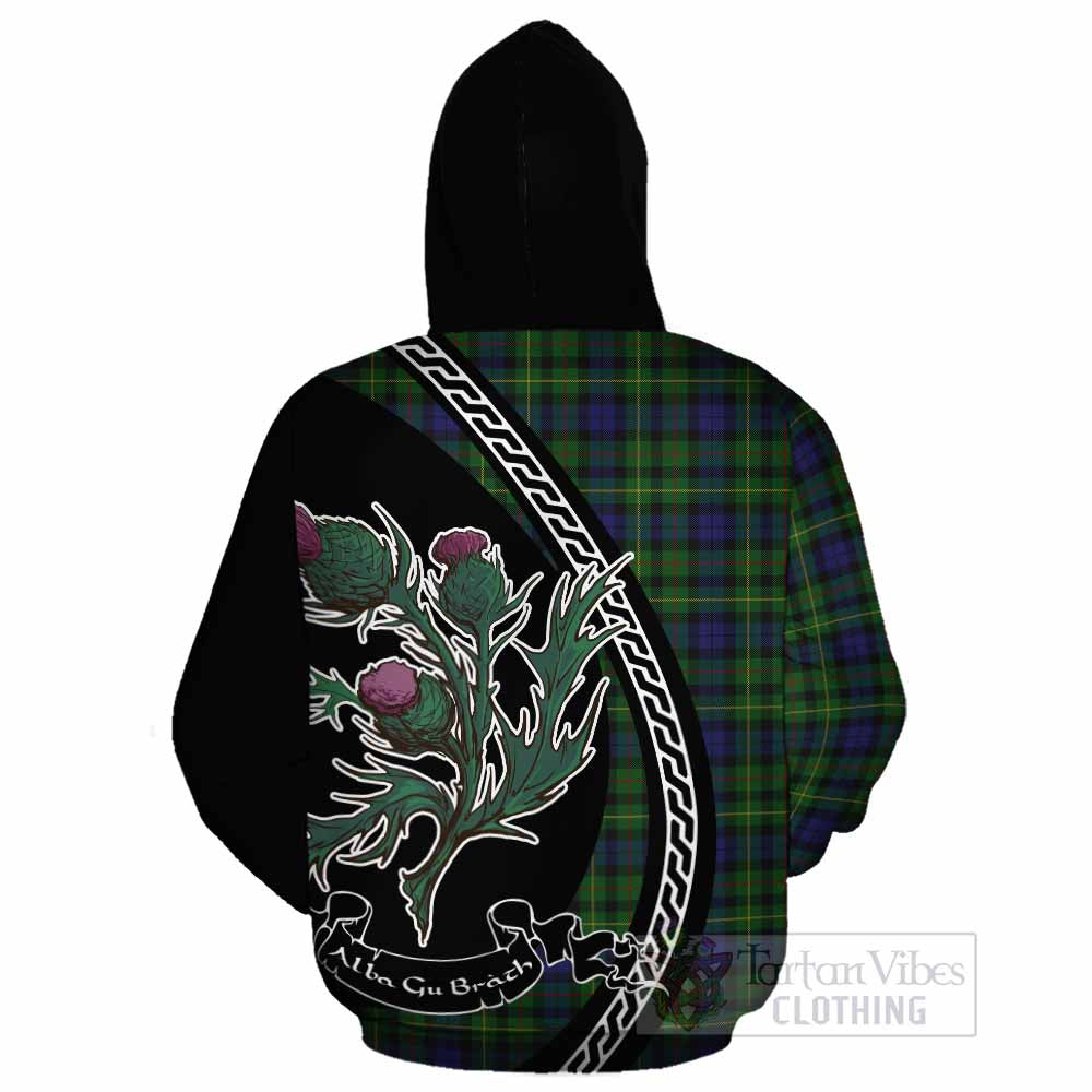 Rollo Family Crest Tartan Cotton Hoodie Alba Thistle Inspired - Tartan Vibes Clothing