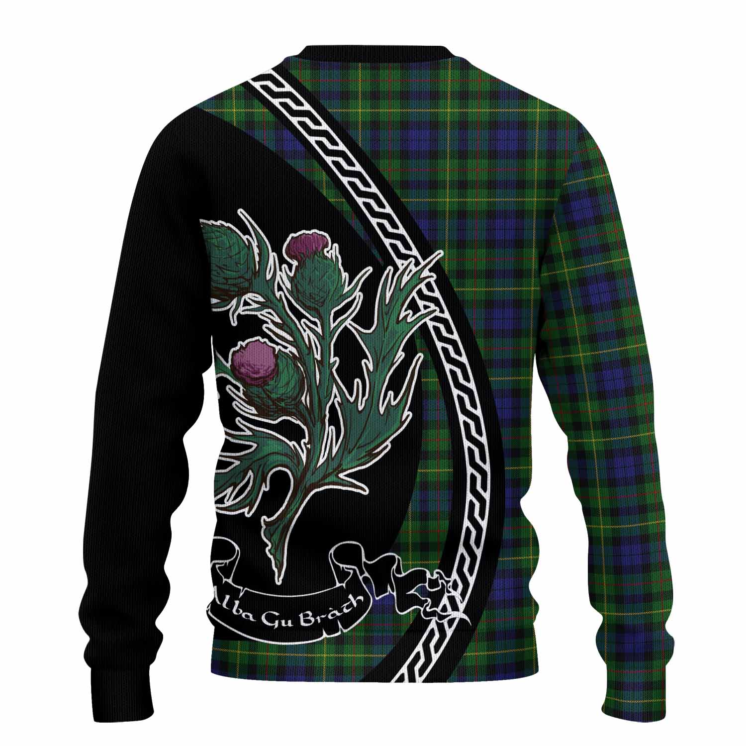 Rollo Family Crest Tartan Knitted Sweater Alba Thistle Inspired - Tartan Vibes Clothing