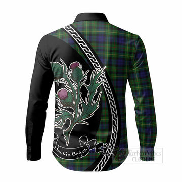Rollo Family Crest Tartan Long Sleeve Button Shirts Alba Thistle Inspired