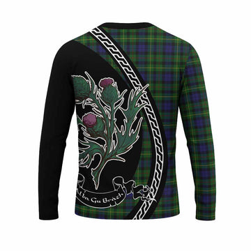 Rollo Family Crest Tartan Long Sleeve T-Shirt Alba Thistle Inspired