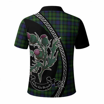 Rollo Family Crest Tartan Polo Shirt Alba Thistle Inspired