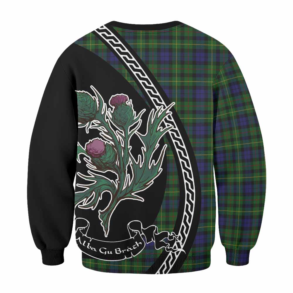 Rollo Family Crest Tartan Sweatshirt Alba Thistle Inspired - Tartan Vibes Clothing
