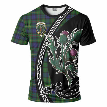 Rollo Family Crest Tartan T-Shirt Alba Thistle Inspired - Tartan Vibes Clothing