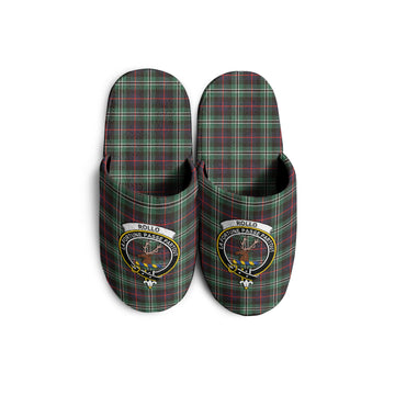 Rollo Hunting Tartan Home Slippers with Family Crest