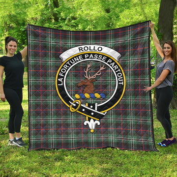 Rollo Hunting Tartan Quilt with Family Crest