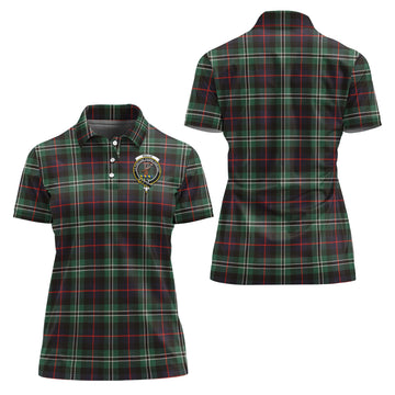 Rollo Hunting Tartan Polo Shirt with Family Crest For Women