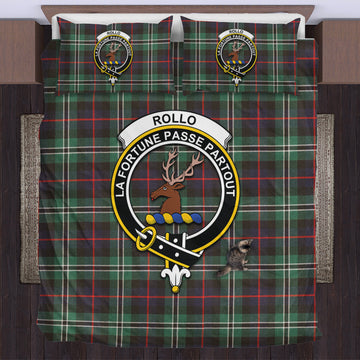 Rollo Hunting Tartan Bedding Set with Family Crest