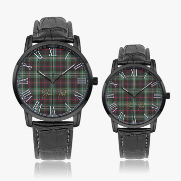 Rollo Hunting Tartan Personalized Your Text Leather Trap Quartz Watch