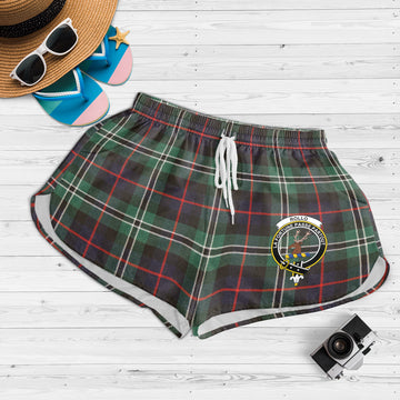 Rollo Hunting Tartan Womens Shorts with Family Crest