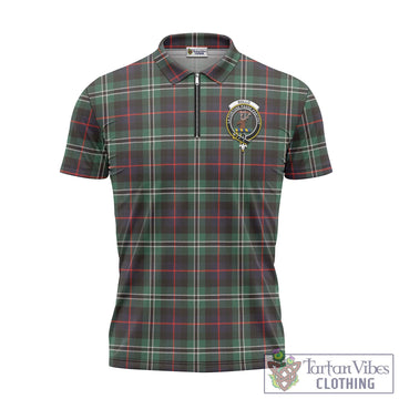 Rollo Hunting Tartan Zipper Polo Shirt with Family Crest