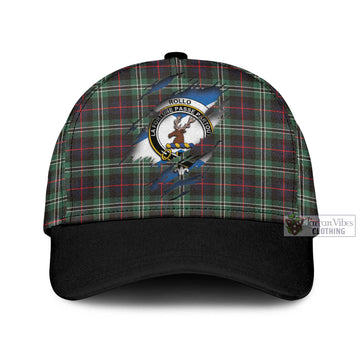 Rollo Hunting Tartan Classic Cap with Family Crest In Me Style