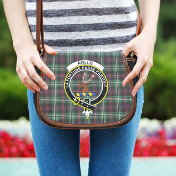 Rollo Hunting Tartan Saddle Bag with Family Crest