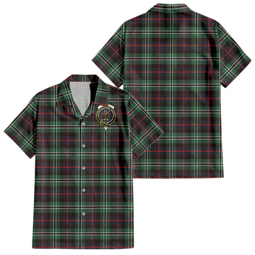 Rollo Hunting Tartan Short Sleeve Button Down Shirt with Family Crest