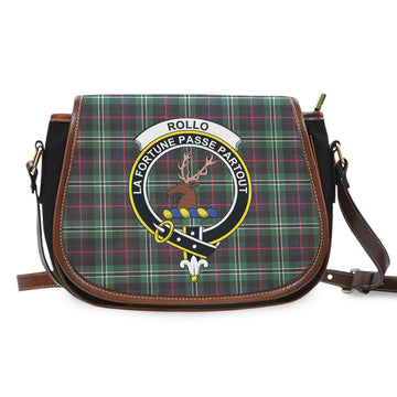 Rollo Hunting Tartan Saddle Bag with Family Crest
