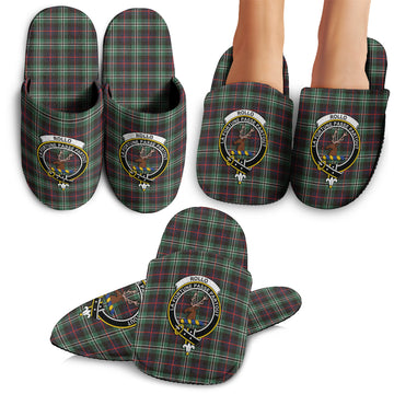 Rollo Hunting Tartan Home Slippers with Family Crest