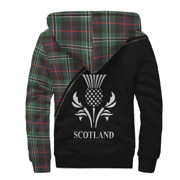 Rollo Hunting Tartan Sherpa Hoodie with Family Crest Curve Style