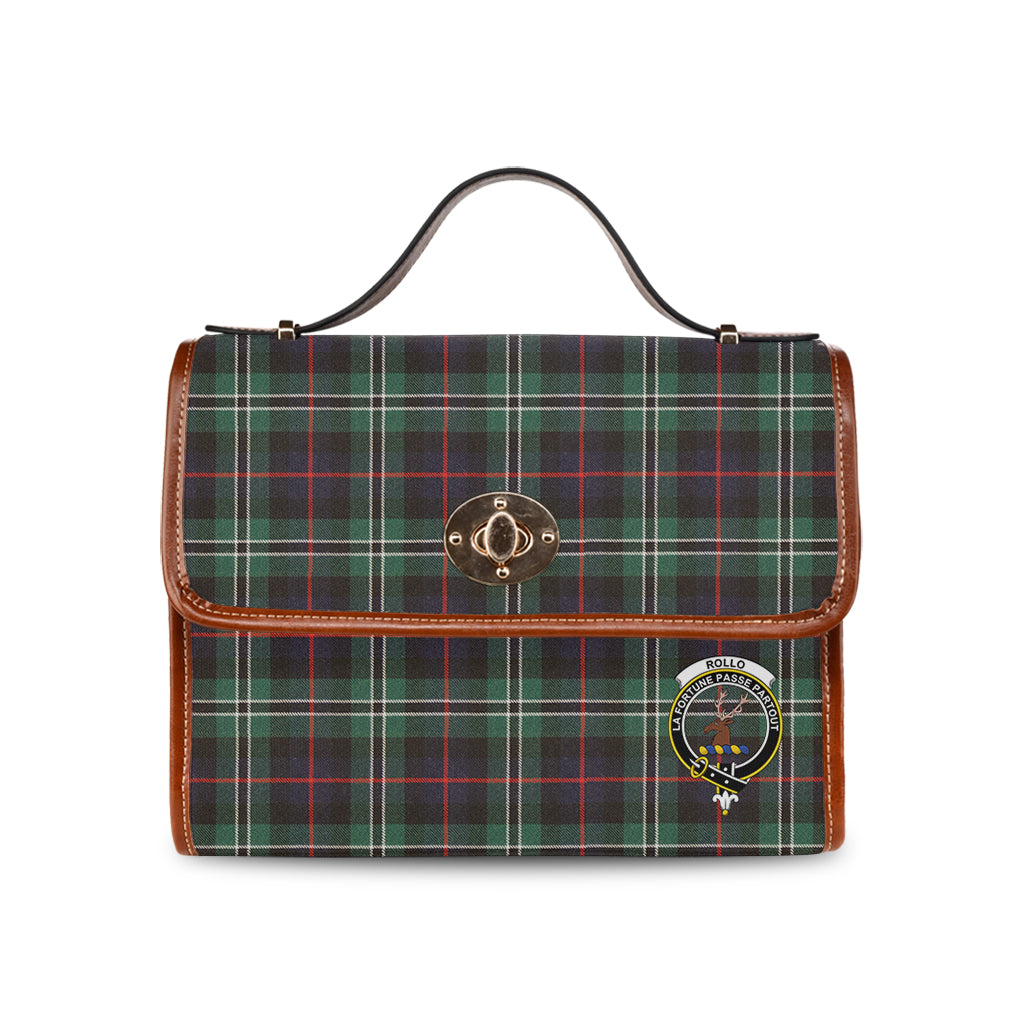 rollo-hunting-tartan-leather-strap-waterproof-canvas-bag-with-family-crest
