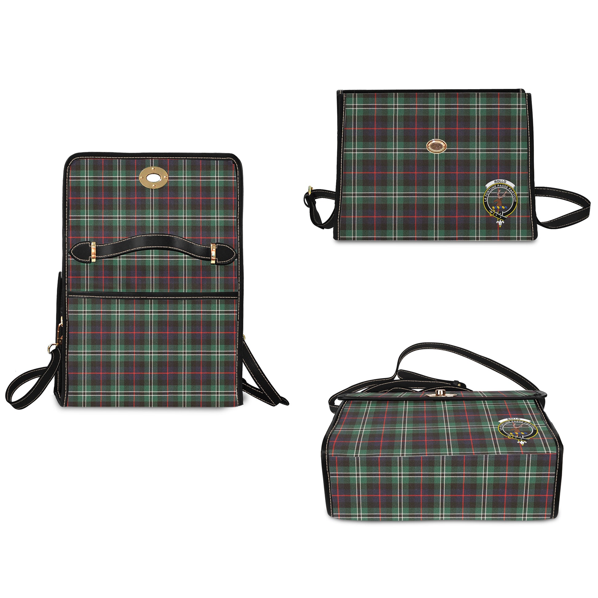 rollo-hunting-tartan-leather-strap-waterproof-canvas-bag-with-family-crest