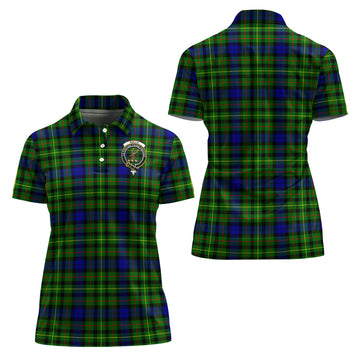 Rollo Modern Tartan Polo Shirt with Family Crest For Women