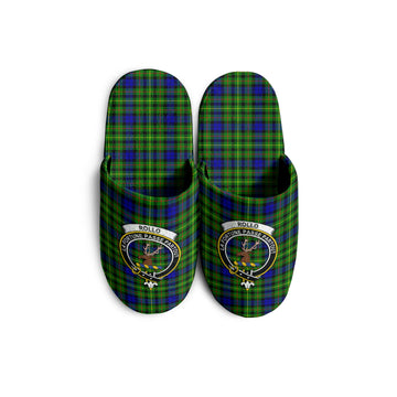 Rollo Modern Tartan Home Slippers with Family Crest