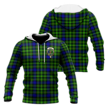 Rollo Modern Tartan Knitted Hoodie with Family Crest