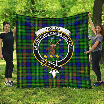 Rollo Modern Tartan Quilt with Family Crest