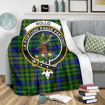 Rollo Modern Tartan Blanket with Family Crest